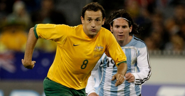 Josip Skoko and Lionel Messi at the MCG in 2007