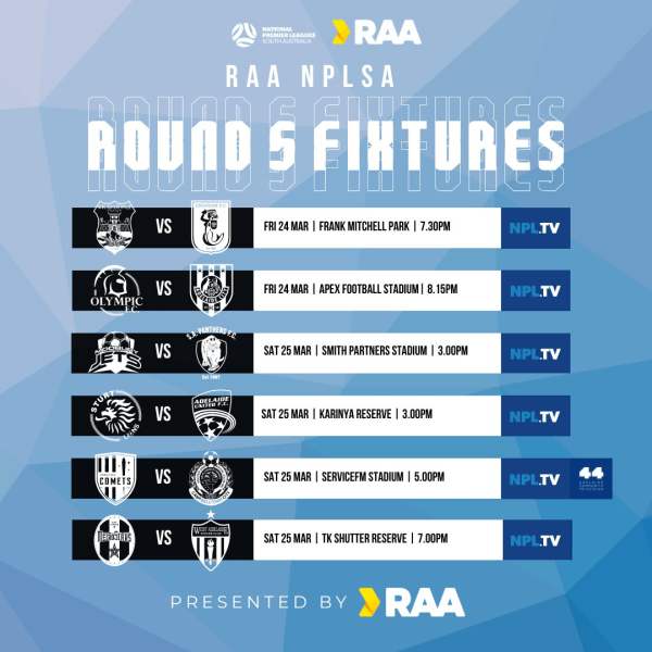 npl sa round 5 fixtures