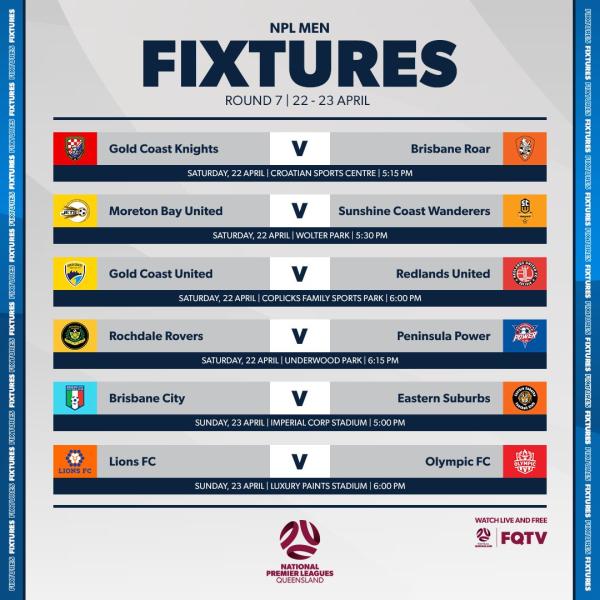 NPL Qld fixtures