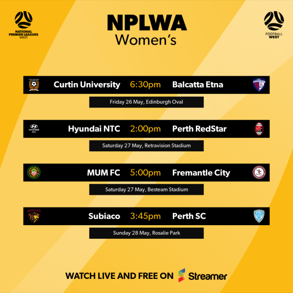 football west womens round 9 fixtures