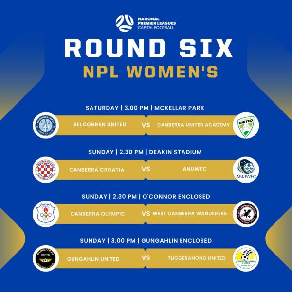 NPL Capital Football Women’s Round 6 fixtures