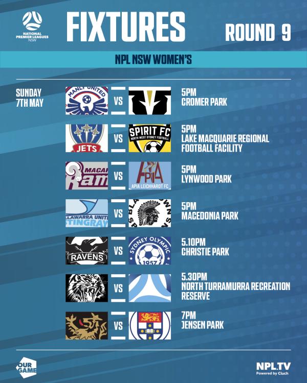 npl round 9 nsw women fixtures