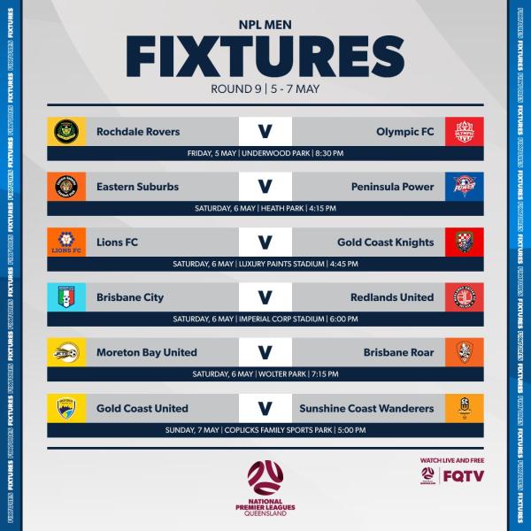 npl men round 9 fixutres