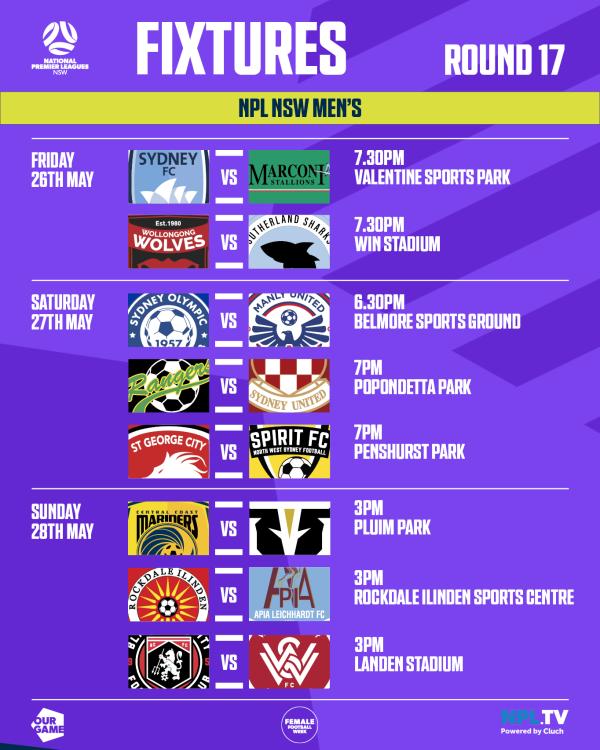 npl men nsw round 17 fixtures