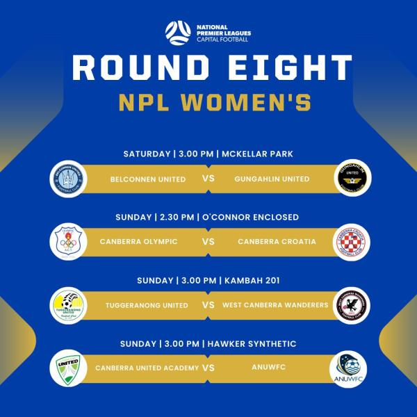 NPL Capital Football Women’s Round 8 fixtures