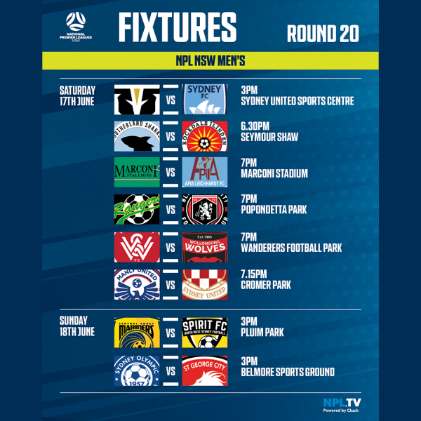 npl nsw men round 20 fixtures