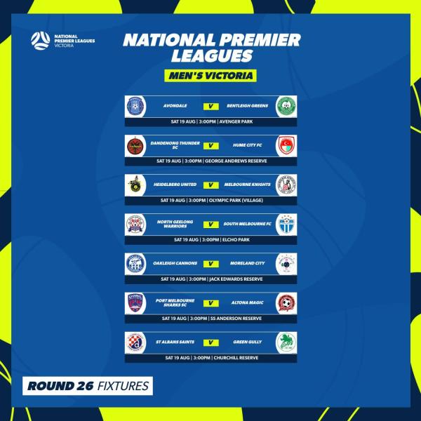npl vic mens round 26 fixtures