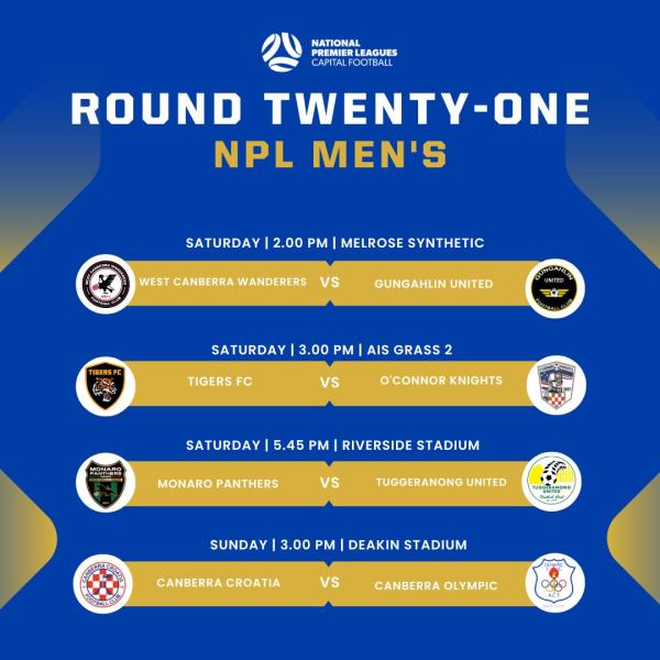 NPL CF Men's Round 21 Preview