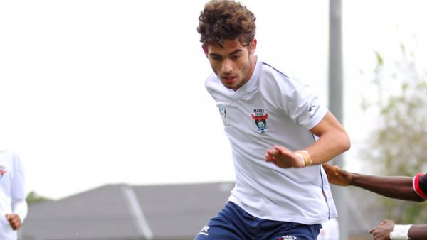 Nicola Kuleski in action for Manly United. Image credit: Manly United