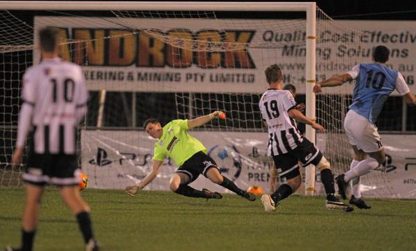 Jarrod Kyle scores what proved to be the winner for Palm Beach Sharks.